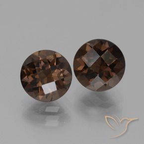 3.83克拉天然烟晶，圆形的，VVS-VS