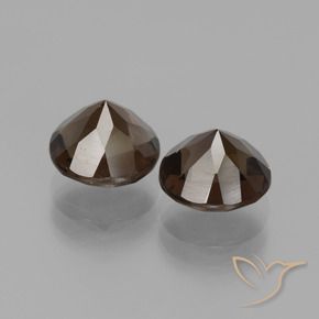 3.69克拉天然烟晶，圆形的，VS