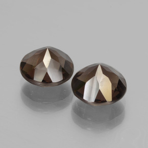 3.60天然棕色烟晶，圆形切割，8.07毫米，VVS-VS
