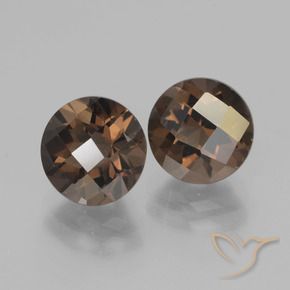 3.85克拉天然烟晶，圆形的，VVS-VS