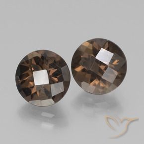 3.74克拉天然烟晶，圆形的，VS