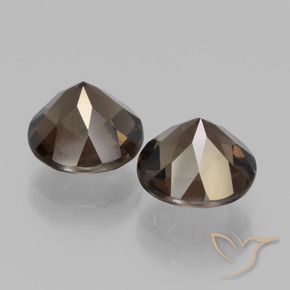 3.74克拉天然烟晶，圆形的，VS