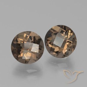 3.90克拉天然烟晶，圆形的，VVS-VS