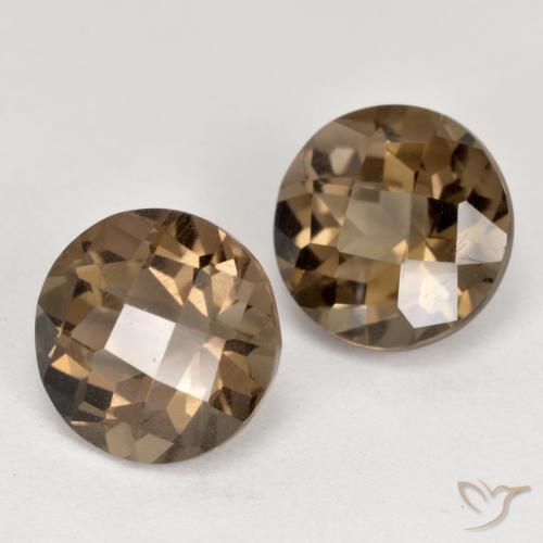 3.72克拉天然烟晶，圆形的，VVS-VS