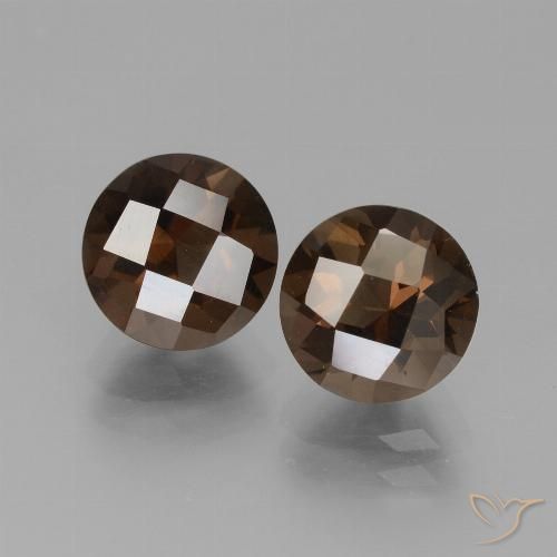 3.58ctw 天然 暗棕色 烟晶, 圆形的, VVS-VS
