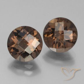 3.84克拉天然烟晶，圆形的，VS