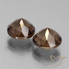3.84克拉天然烟晶，圆形的，VS