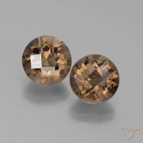 3.85克拉天然烟晶，圆形的，VVS-VS