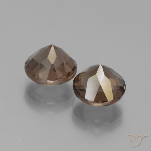 3.85克拉天然烟晶，圆形的，VVS-VS