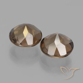 3.38克拉天然烟晶，圆形的，VS