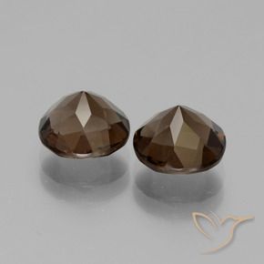 3.66天然棕色烟晶，圆形切割，8.03毫米，VS