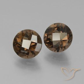 3.42克拉天然烟晶，圆形的，VS
