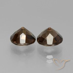 3.42克拉天然烟晶，圆形的，VS