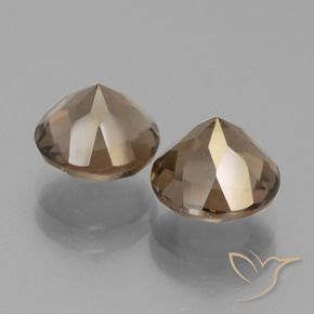 3.86克拉天然烟晶，圆形的，VS