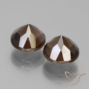 3.76克拉天然烟晶，圆形的，VS