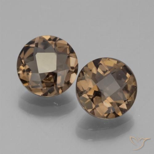 2.87ctw 天然 姜饼布朗 烟晶, 圆形的, VVS-VS
