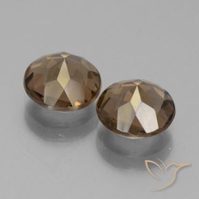 2.87克拉天然烟晶，圆形的，VVS-VS