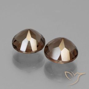 3.95克拉天然烟晶，圆形的，VS