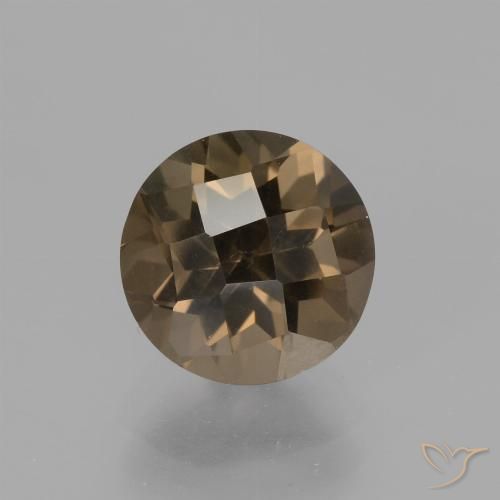 2.00ct 天然 淡摩卡 烟晶, 圆形的, VVS-VS