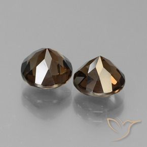 3.65克拉天然烟晶，圆形的，VS