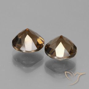 3.66克拉天然烟晶，圆形的，VS