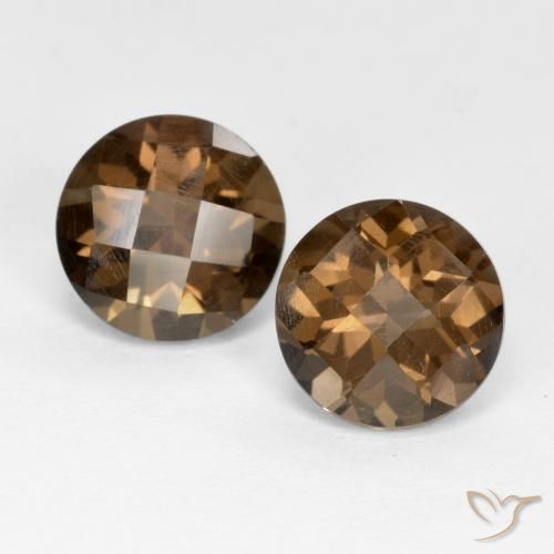 3.91ctw 天然 姜饼布朗 烟晶, 圆形的, VVS-VS