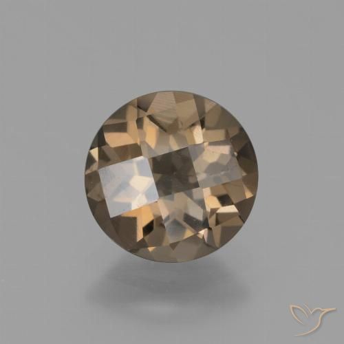 1.40ct 天然 淡摩卡 烟晶, 圆形的, VS