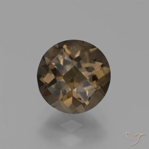 1.60ct 天然 淡摩卡 烟晶, 圆形的, VS-SI