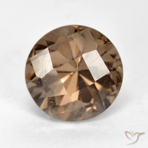 2.64ct 天然 中褐色 烟晶, 圆形的, VS
