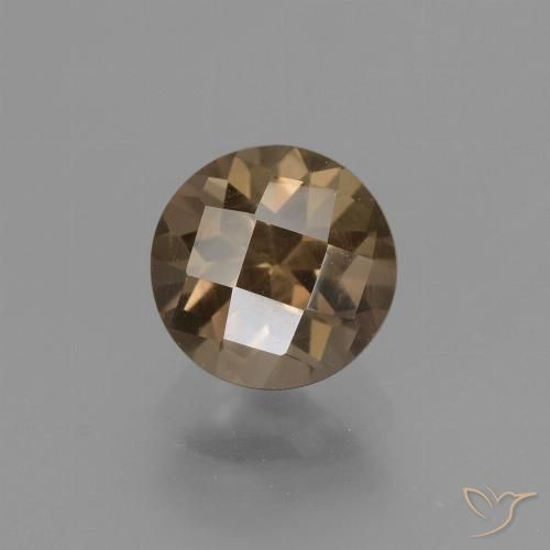 1.87ct 天然 中浅棕色 烟晶, 圆形的, VVS-VS