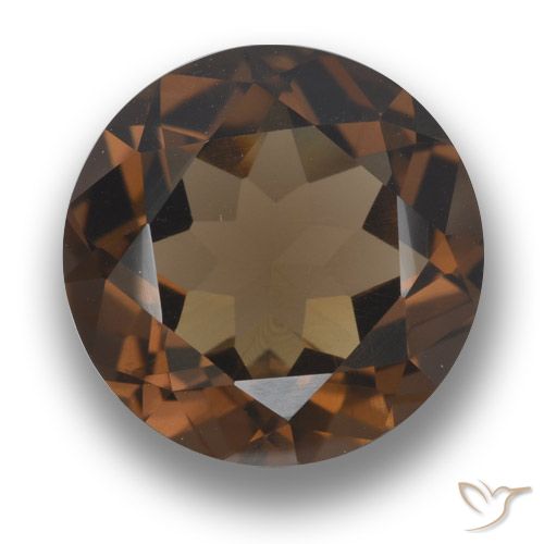 9.60ct 天然 暗棕色 烟晶, 圆形的, VVS