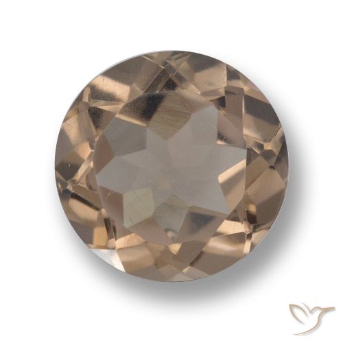 4.17ct 天然 浅棕色 烟晶, 圆形的, VS