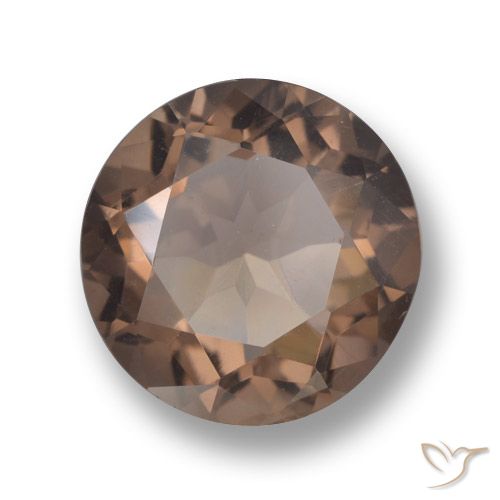 5.18ct 天然 山核桃棕 烟晶, 圆形的, VVS-VS