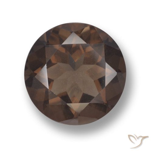 4.78ct 天然 巧克力棕 烟晶, 圆形的, VVS-VS