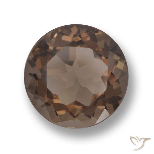 5.69ct 天然 暗棕色 烟晶, 圆形的, VVS