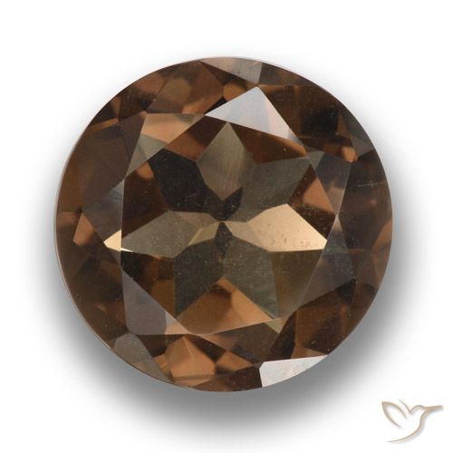 9.60ct 天然 山核桃棕 烟晶, 圆形的, VVS