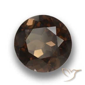 3.96克拉天然烟晶，圆形的，VS