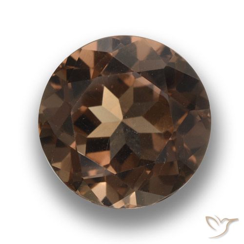 4.87ct 天然 山核桃棕 烟晶, 圆形的, VVS