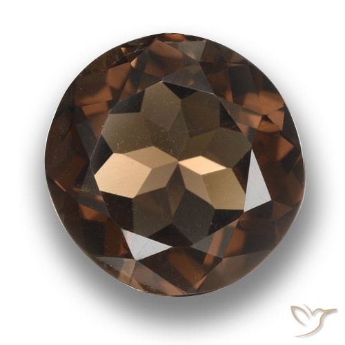 4.61ct 天然 暗棕色 烟晶, 圆形的, VVS
