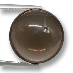 15.68克拉天然烟晶，圆形切割，透明