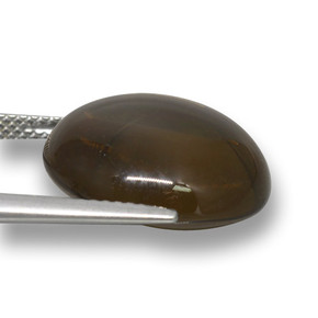 15.68克拉天然烟晶，圆形切割，透明