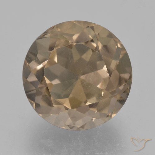 4.42ct 天然 暖棕 烟晶, 圆形的, VVS-VS