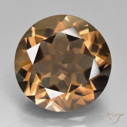 8.71ct 天然 中褐色 烟晶, 圆形的, VVS-VS