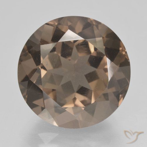 10.61ct 天然 暖棕 烟晶, 圆形的, VS