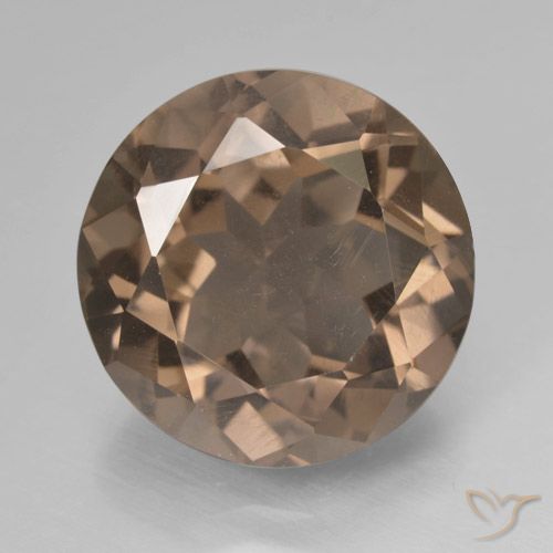 9.72ct 天然 中褐色 烟晶, 圆形的, VS