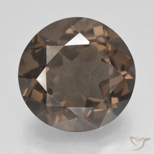 11.46ct 天然 中深棕色 烟晶, 圆形的, VS