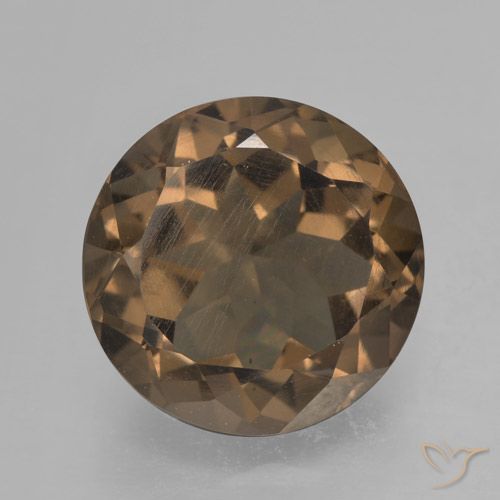 4.01ct 天然 姜饼布朗 烟晶, 圆形的, VVS-VS