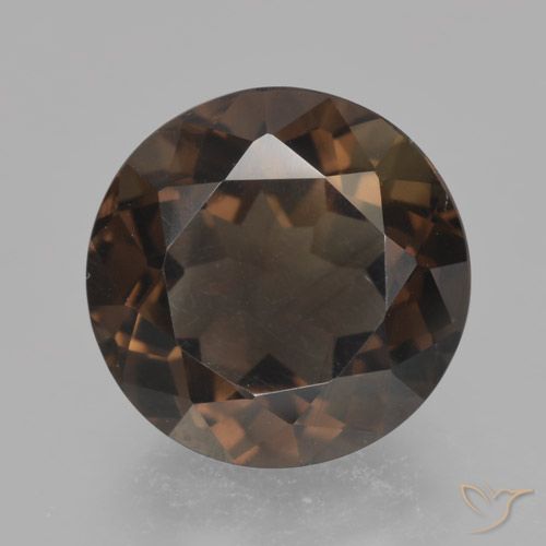 4.84ct 天然 中褐色 烟晶, 圆形的, VVS-VS