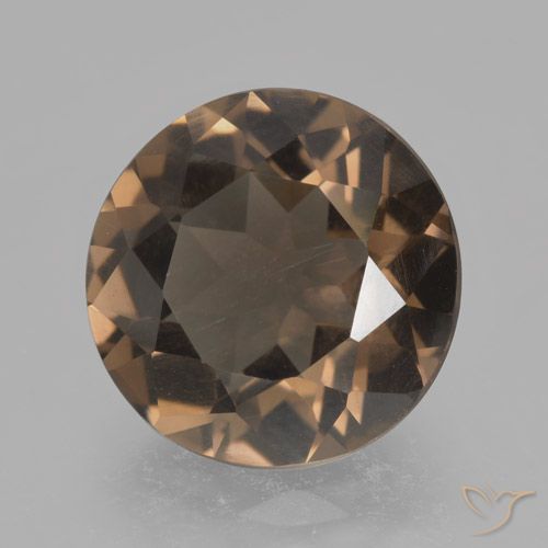4.67ct 天然 中深棕色 烟晶, 圆形的, VVS-VS