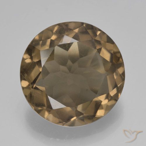 5.22ct 天然 中浅棕色 烟晶, 圆形的, VS